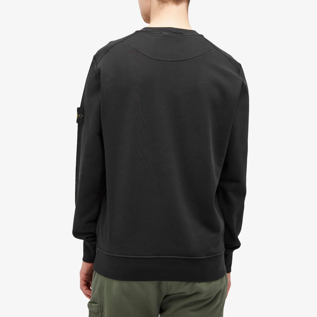 Stone Island Men's Garment Dyed Crew Sweatshirt Black